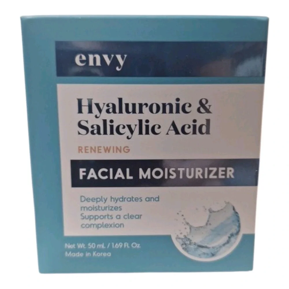 ENVY Hyaluronic & Salicylic Acid Facial Moisturizer 1.69 fL‎ oz NEW